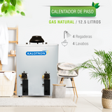 BOILER DE PASO GAS NATURAL 12.5L 4.5 SERVICIOS ENCENDIDO ELECTRICO KALOTRON