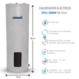 CALENTADOR ELECTRICO 60L PARA 1.5 SERVICIO 220V 3800W KALOTRON