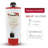 BOILER DEPOSITO GAS LP 40L 1.5 SERVICIOS ENCENDIDO PIEZOELÉCTRICO GUARDIAN