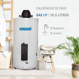 BOILER DE PASO GAS LP 10.5L 3.5 SERVICIOS ENCENDIDO ELECTRICO KALOTRON